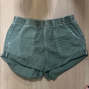 One Teaspoon Olive Cargo Shorts